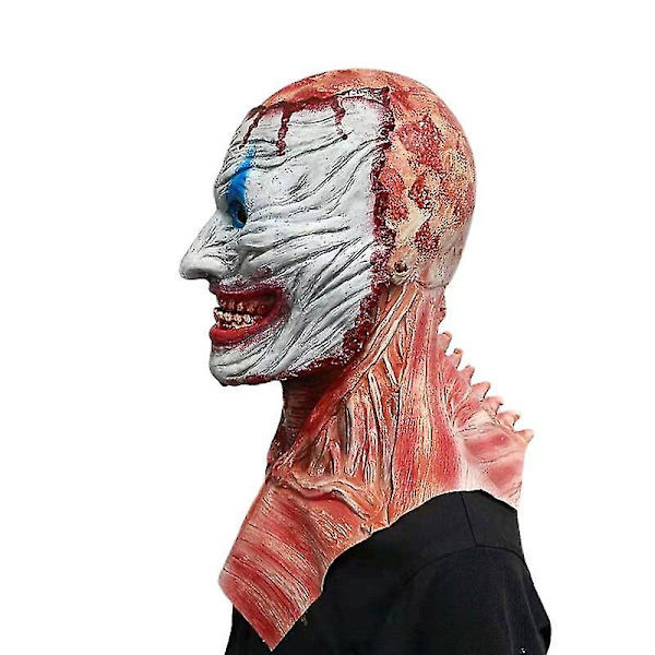 Dobbeltsidet Maske Joker Maske Halloween Latex Maske Hel Hoved Skræmmende Masker Fest Cosplay Kostumer Joker Klovn
