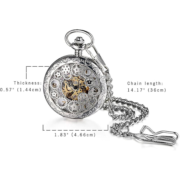Steampunk Retro Halvjägare Kopparväxel Skelett Handvind Mekanisk