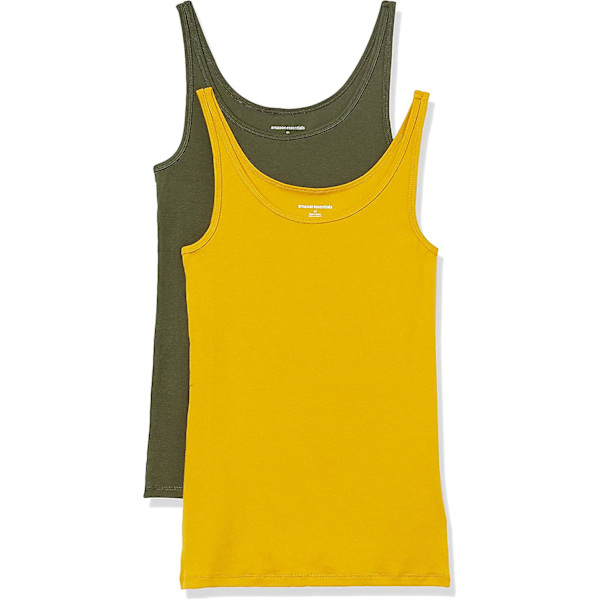 Slim-fit tanktopp med tynne stropper for kvinner, 2-pakning Style 7 M