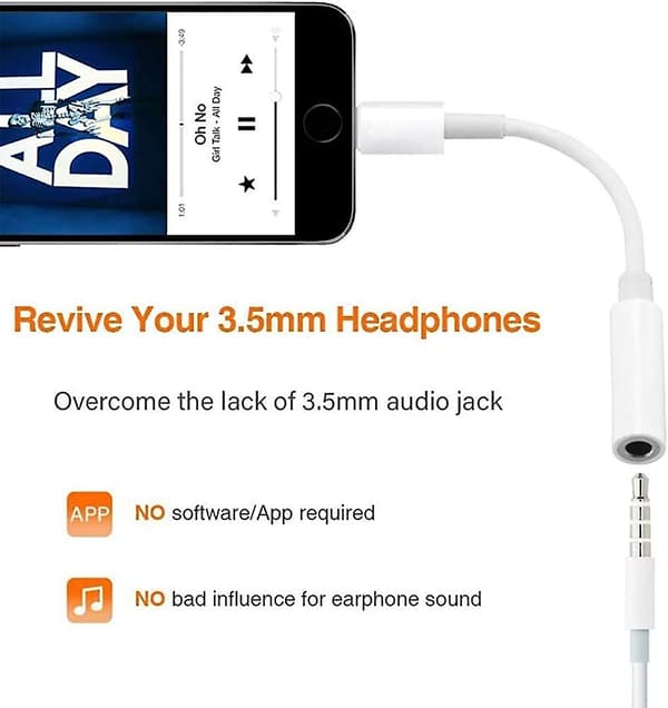 Hodetelefonadapter for iPhone-adapter til 3,5 mm jack AUX lydøretelefonkonvertergave