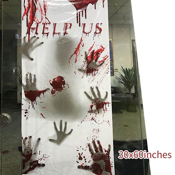 Uudet Halloween-ikkunatarrat, Suuret Pelottavat Demoni-Tarrat Halloween-Juhlan Koristeluun, Veriset Kädet Ja Jalat DIY-Tarrat Lasille Perheelle Kouluun(