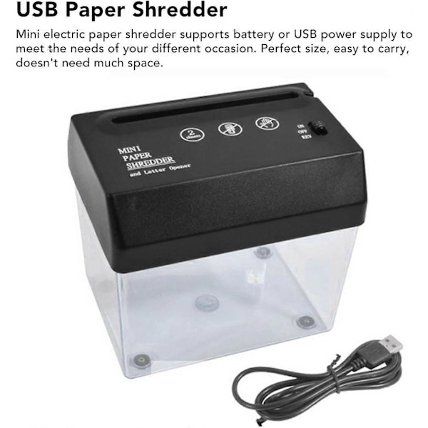 USB Makulator Mini Bærbar Elektrisk Trådløs Skæremaskine til Dokumenter Kvitteringer Hjemmekontor Skriveartikler