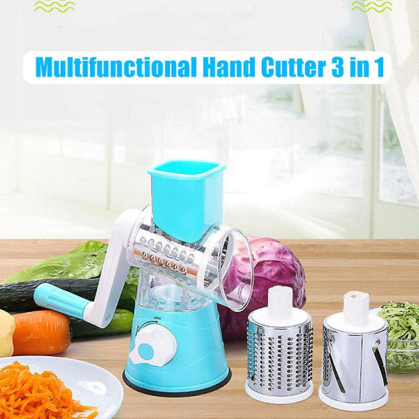 3-i-1 Multifunktionell Grönsaksskärare Handvev Slicer Lök Cutter Chopper Köksredskap Green