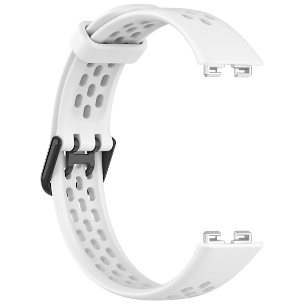 Blød Silikone Åndbar Udskiftningsrem til Huawei Band 8 White