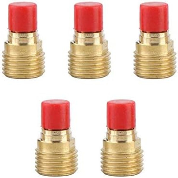 45V44 Kaasulinssin holkkirunko hitsauslaitteet 2,4 mm 3/32\" TIG-hitsauspolttimelle WP-9/20/25 (5 KPL)