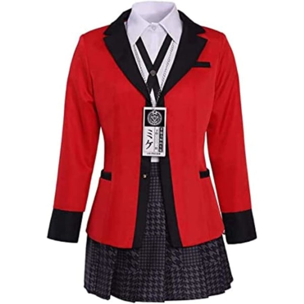 Ornitologdräkt Skoluniformer Cosplay Fullt set Uniform för spelberoende Anime Cosplay Mary Saotome Japanska Hyakkaou Kjol Kostymer Stockin M Red