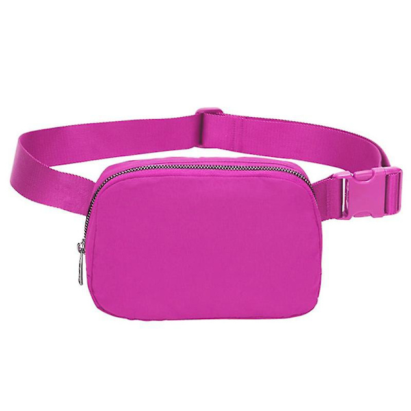 Snygg midjeväska i nylon för män och kvinnor, vattentät, sportig, casual, crossbody-väska Rose