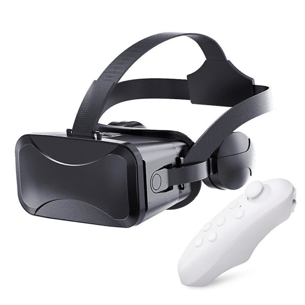 Vr Headset kompatibelt med - Universal Virtual Reality Goggles - Spela dina bästa mobilspel 360-filmer med mjuka och bekväma Nya 3d Vr-glasögon | Bl White apple line