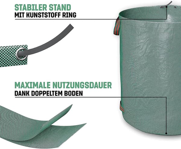 3x 60l Rivsikre Hageposer