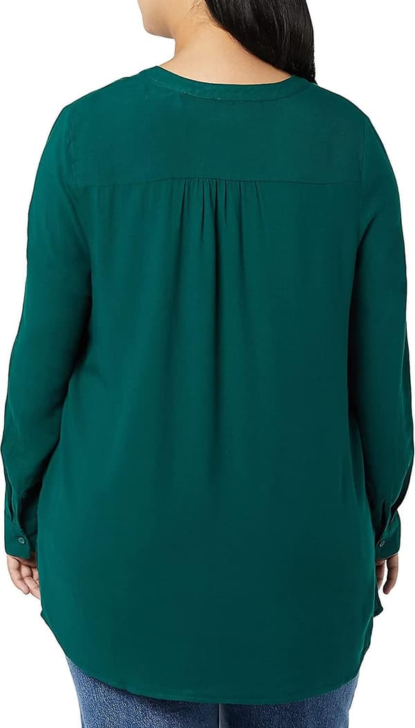 Langærmet vævet bluse til kvinder Style 8 L
