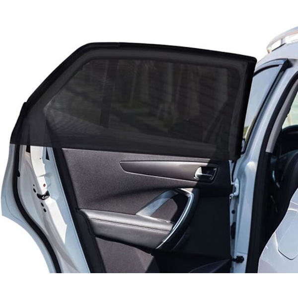 2-pack superelastiska solskydd för bilfönster, för stora SUV:ar, pickupbilar, lastbilar, minibussar, andningsbart nätfönsteröverdrag för bil, sidofönsterskärm