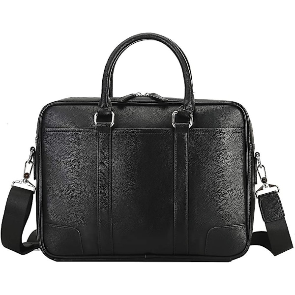 Herrar Briefcase Äkta Läder Handväska Laptopväska 10,5 Tum För Män Business Acsergery Present