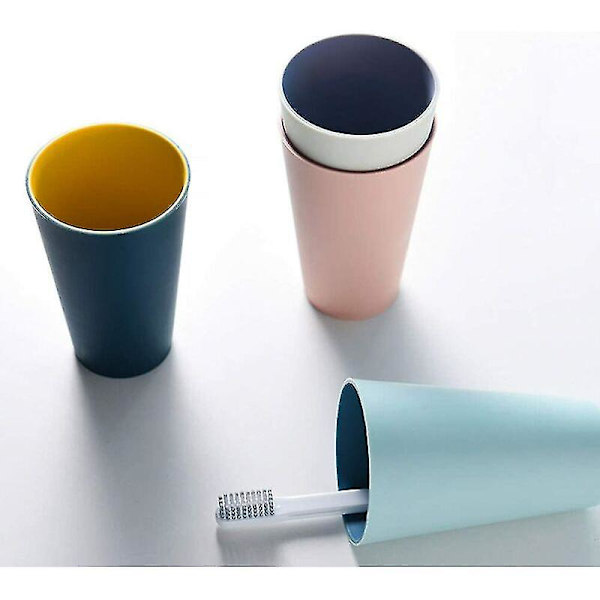 4 Stykker Plast Munnskyllkopp, Uknuselig Vannglass Holder Normal