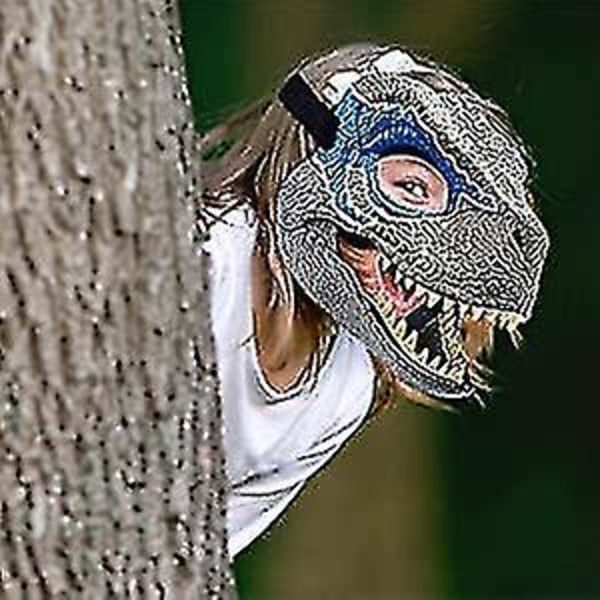 Halloween Party Cosplay Mask Simulerings Jurassic Tyrannosaurus Rex Dinosaur Mask Huvudbonad Latex Material Brown