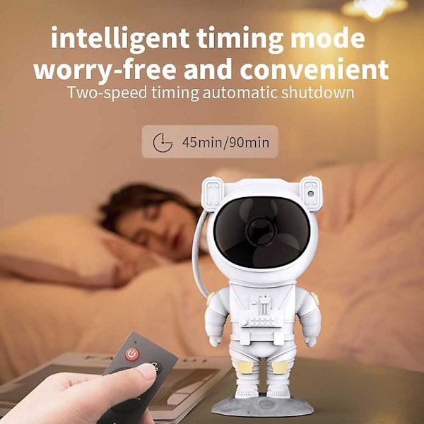 Astronaut Stjerneprojektor Galaxy Natlys Rumprojektor Stjerneklart Nebel Loft LED Lampe Med Timer Og Fjernbetjening