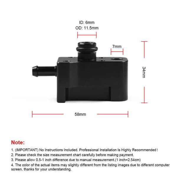 Bil turbo vakuum sensor adapter för Audi TSI Gen 3 EA888 motor
