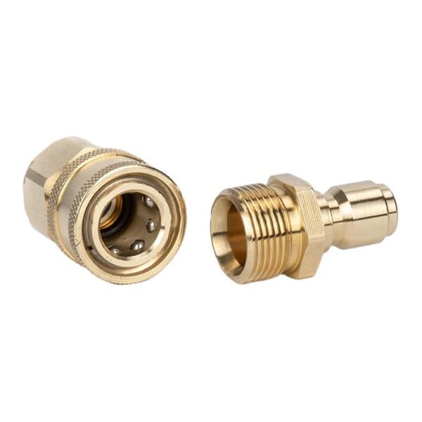 3/8 M22 Högtryckstvätt Adapter Snabbkopplingskit Set Mässing M22 Hankontakt Snabbkopplingshylsa
