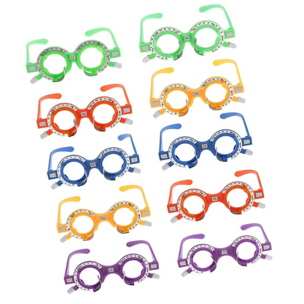 10 st/förpackning Färgade optiska provlinser i plast Optiska glasögon Optisk utrustning 52mm-70mm~06776