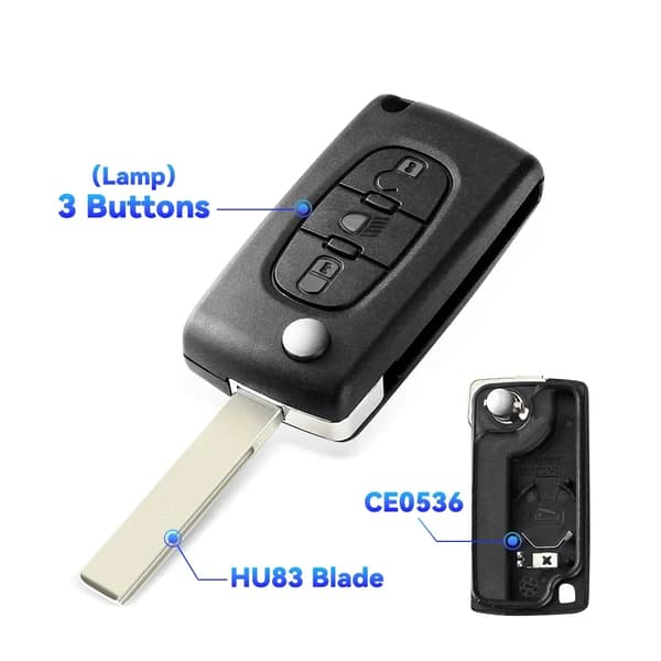 Til Citroen C1/2/3/4/5/6/7/8 Xsara Picasso Bil Nøgle Etui