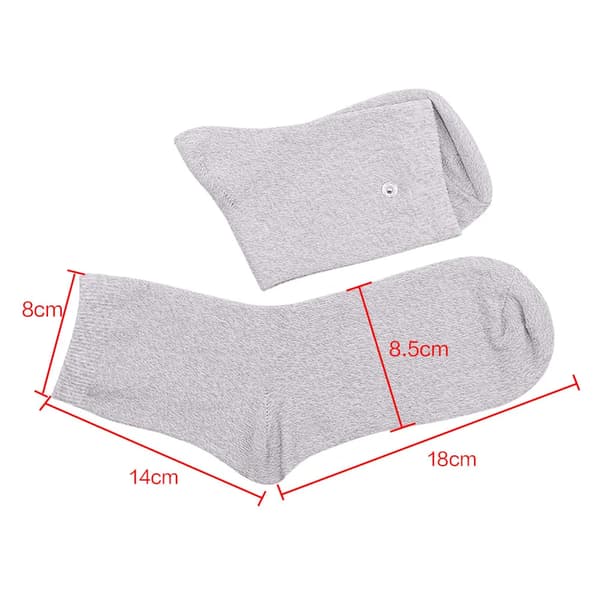 Konduktiva Silverfiberglasstrumpor EMS Elektrisk Massageterapi Strumpor Kabelelektroder för Digital Massage~04362