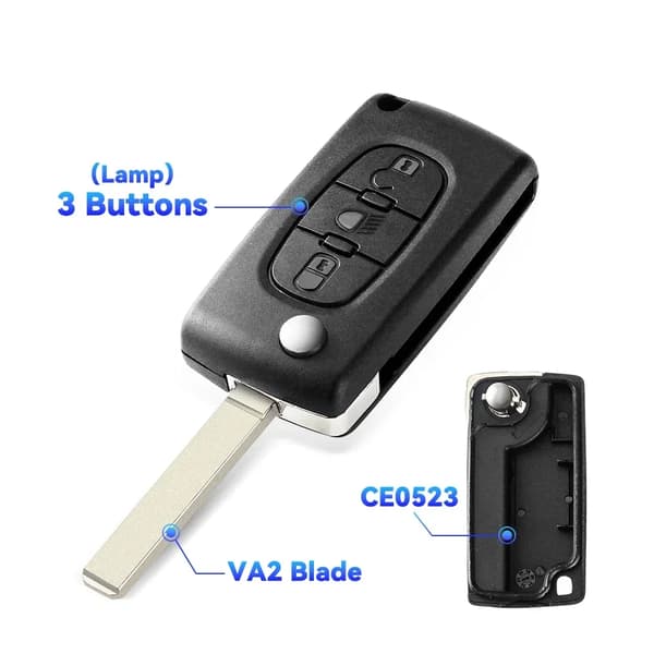 Til Citroen C1/2/3/4/5/6/7/8 Xsara Picasso Bil Nøgle Etui