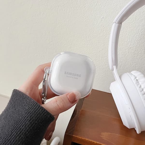 Til Samsung Til Buds 2 Etui Simpelt og transparent TPU Øretelefon Etui Tilbehør Cover
