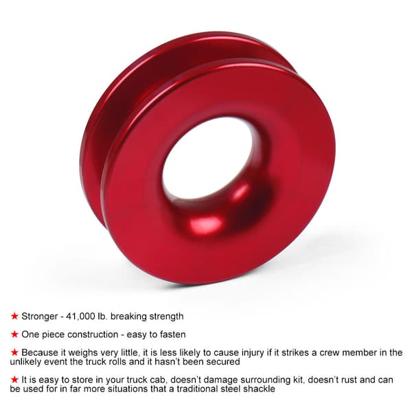Bugseringsspil snatch recovery ring 18600 kg til soft shackle ATV UTV spil reb