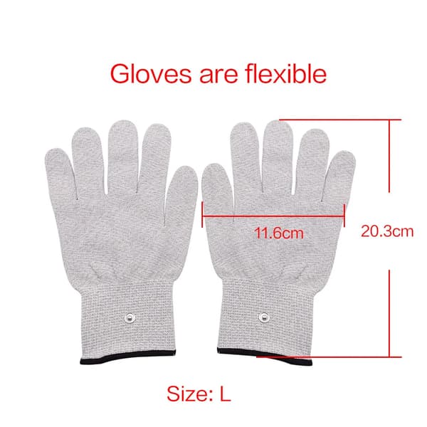 Konduktiva Silverfiberglasstrumpor EMS Elektrisk Massageterapi Strumpor Kabelelektroder för Digital Massage~04260