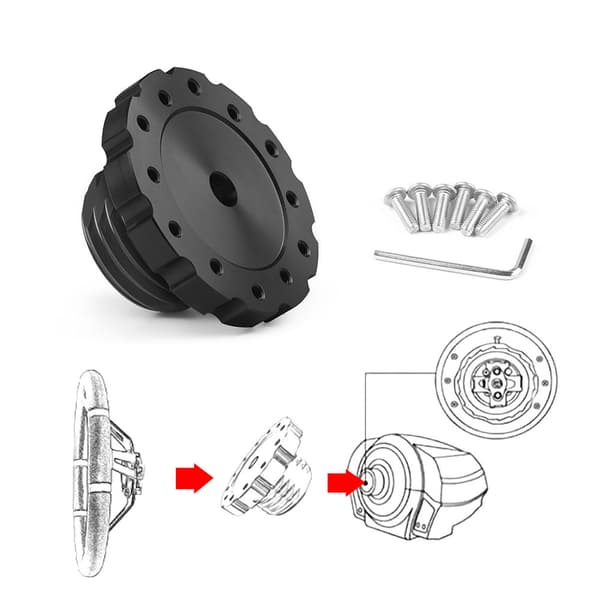 Spilrat tilslutningsadapter til Thrustmaster TXT300 T500TS ratadapter sort