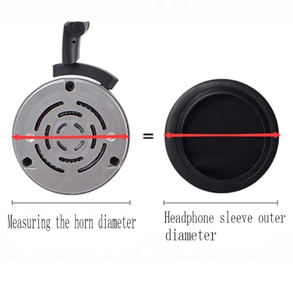 Öronkuddar för hörlurar Skydd Svamp Läder Skum Kudde 90mm