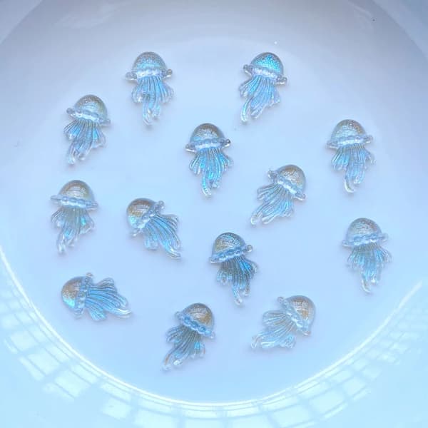 100 stk. Nye Søde Mini Skinnende Vandmand Serie Resin Flatback Cabochon Scrapbog Kawaii Pynt Tilbehør~04325