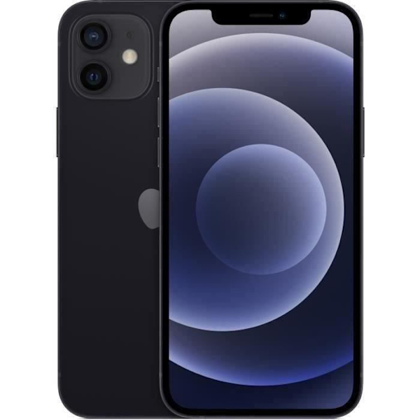 APPLE iPhone 12 256GB Sort - Renoveret - Fremragende stand - Refurbished Grade A+ Svart