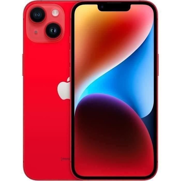 APPLE iPhone 14 128GB (PRODUKT) RØD (eSIM) - Renoveret - Meget god stand - Refurbished Grade B Röd