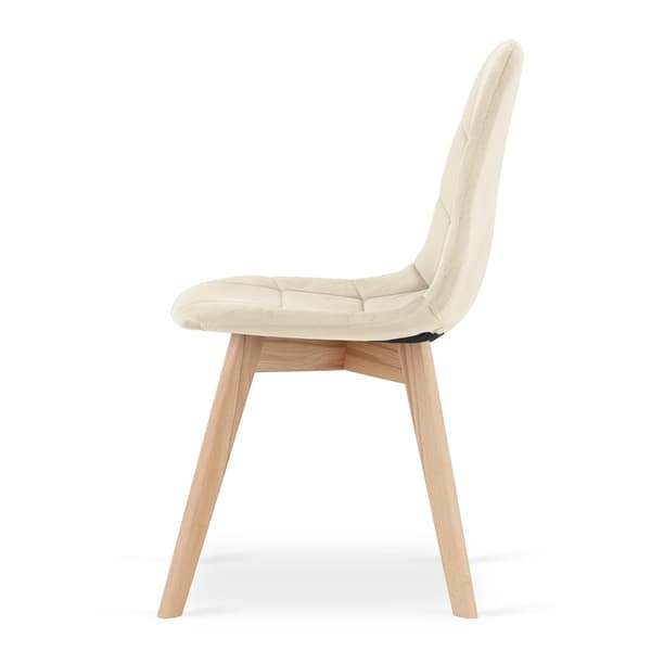Valora NUUC Stol Beige Sammet Ergonomisk Design x2