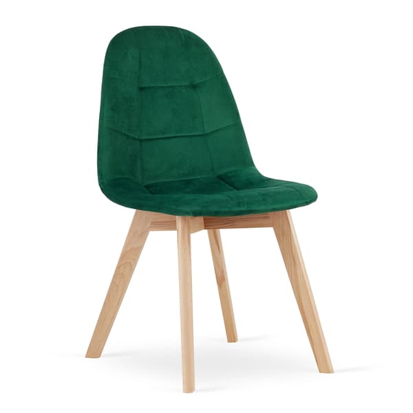 Valora NUUC Stol Mörkgrön Sammet Ergonomisk Design x3