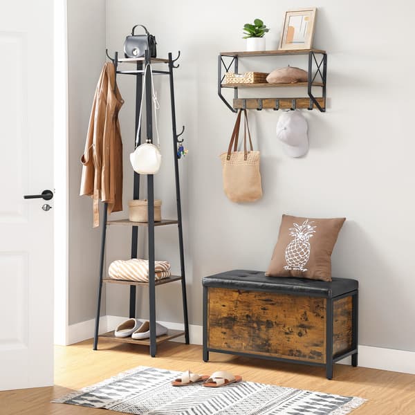 Valora BOX LSC80BX Sittpuff Rustik Brun Förvaring för Vardagsrum