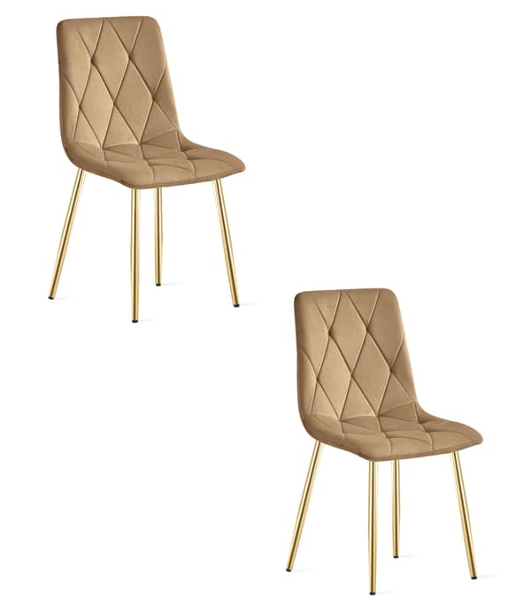 VALORA TYRA Sammetsstol - Brun x2