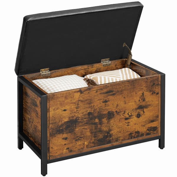 Valora BOX LSC80BX Sittpuff Rustik Brun Förvaring för Vardagsrum