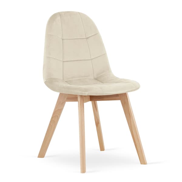 Valora NUUC Stol Beige Sammet Ergonomisk Design x3