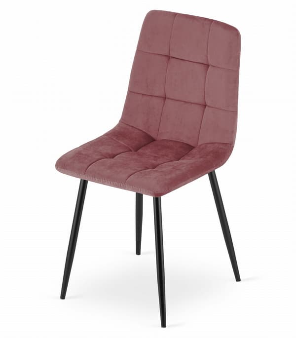 Valora PYRA STOL Rosa sammet Modern design för vardagsrum x2