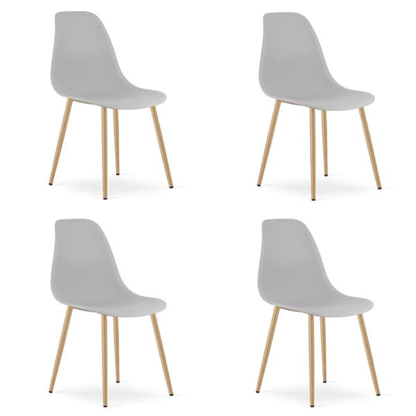 VALORA WAT Moderna grå skrivbordsstolar x 4