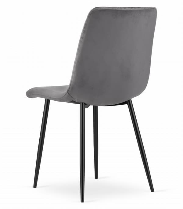 Valora TURIN Stol Mörkgrå Sammet Ergonomisk för Vardagsrum