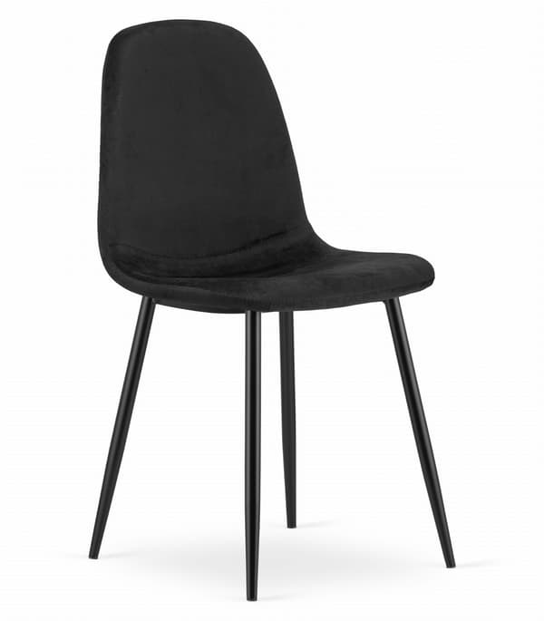 VALORA COMO Stol - Ergonomisk svart sammet x 3