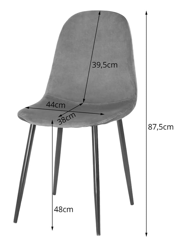 VALORA COMO Stol - Ergonomisk Beige Sammet för Vardagsrum x 3