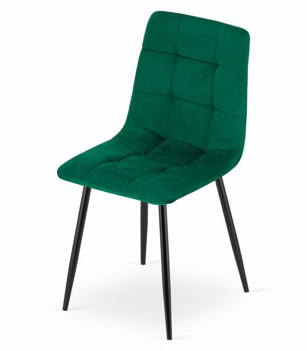 Valora PYRA Stol Mörkgrön Sammet Modern Design x3