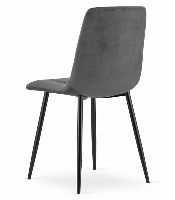 Valora PYRA Stol Mörkgrå Sammet Modern Design x3