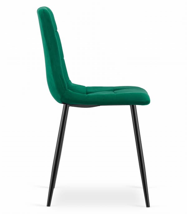 Valora PYRA Stol Mörkgrön Sammet Modern Design x3