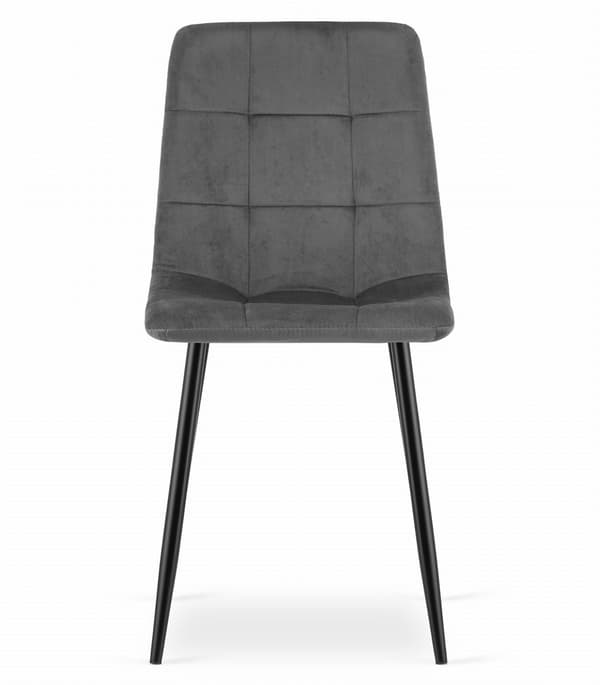 Valora PYRA Stol Mörkgrå Sammet Modern Design x3