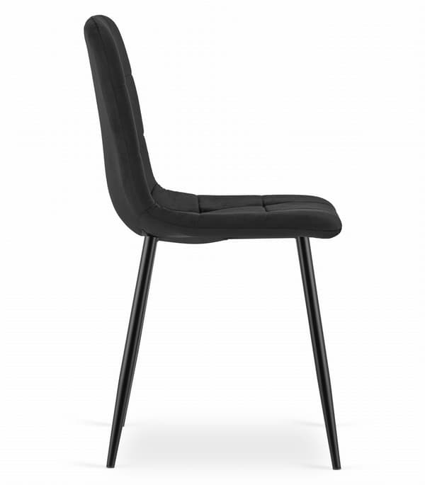 Valora PYRA Stol Svart Sammet Modern Design för Vardagsrum