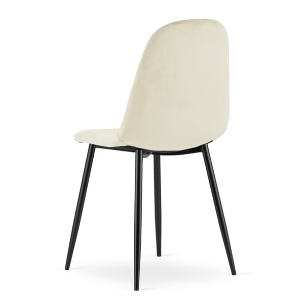 VALORA DAPI Stol - Modern Ergonomisk Design, Beige Sammet x2